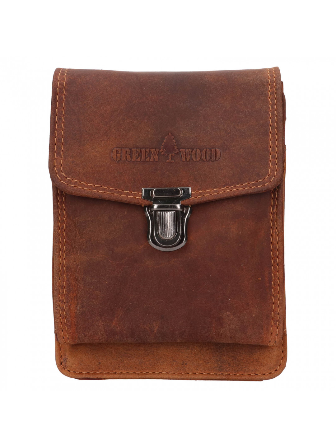 Pánská kožená taška přes rameno Greenwood Dan – světle hnědá